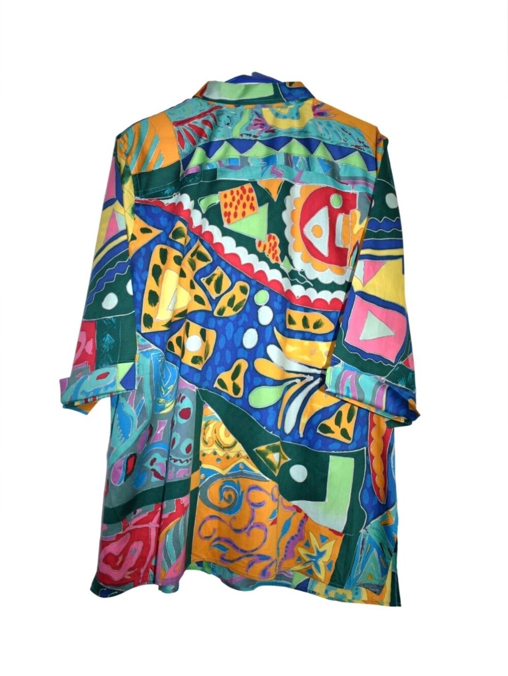Lauren Ralph Lauren Abstract Art Novelty Print Blouse –Women's Size 2X - Picture 2 of 7